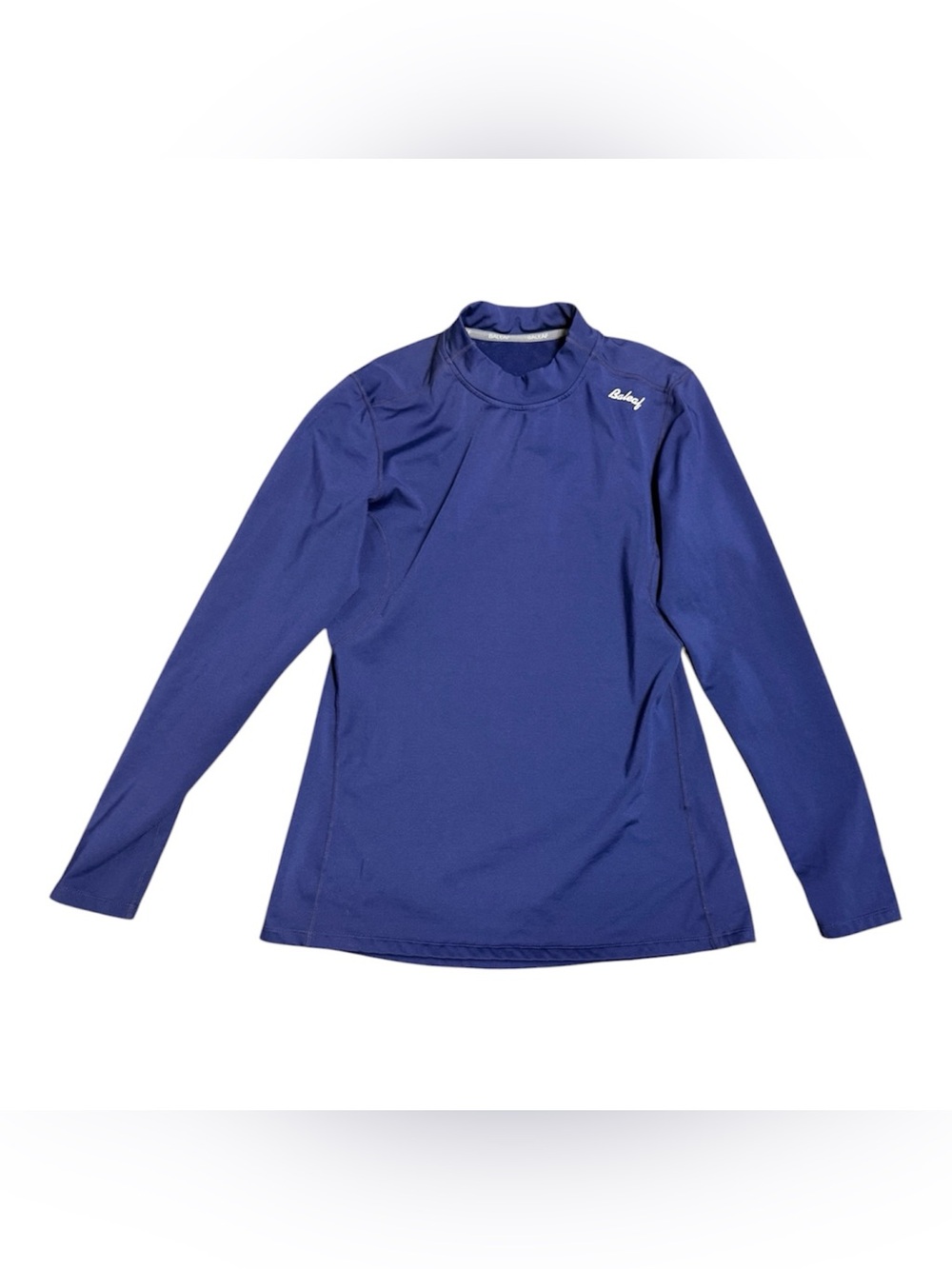 Baleaf Women's Long Sleeve Mock Neck Top - Royal Blue size large